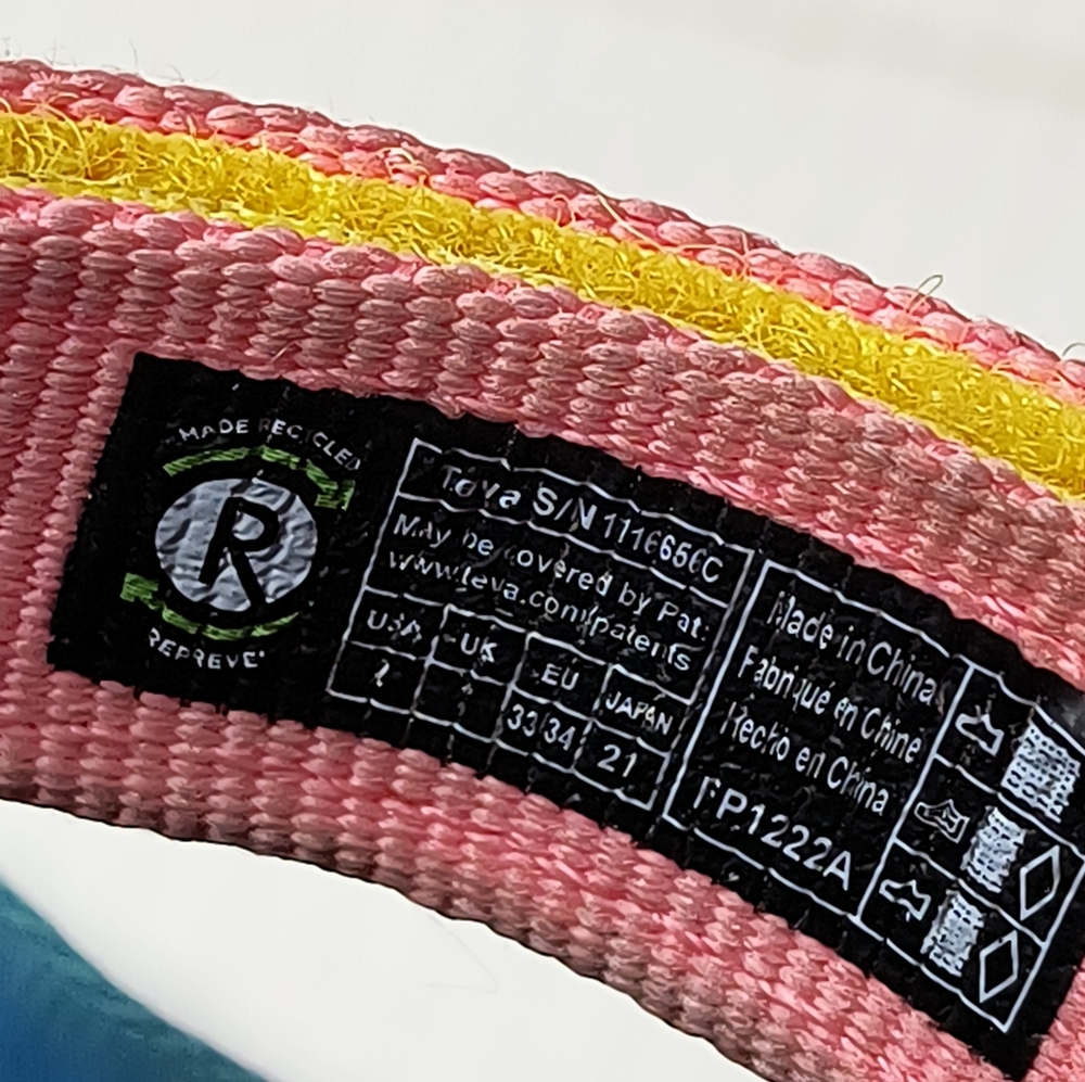 Teva Original Universal Colorful Little Girl Size 2 Sandals - Picture 10 of 11